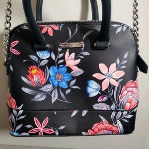 Madden Girl Black Floral Satchel